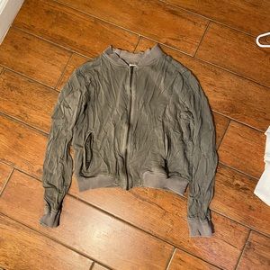 Dark green zip up jacket